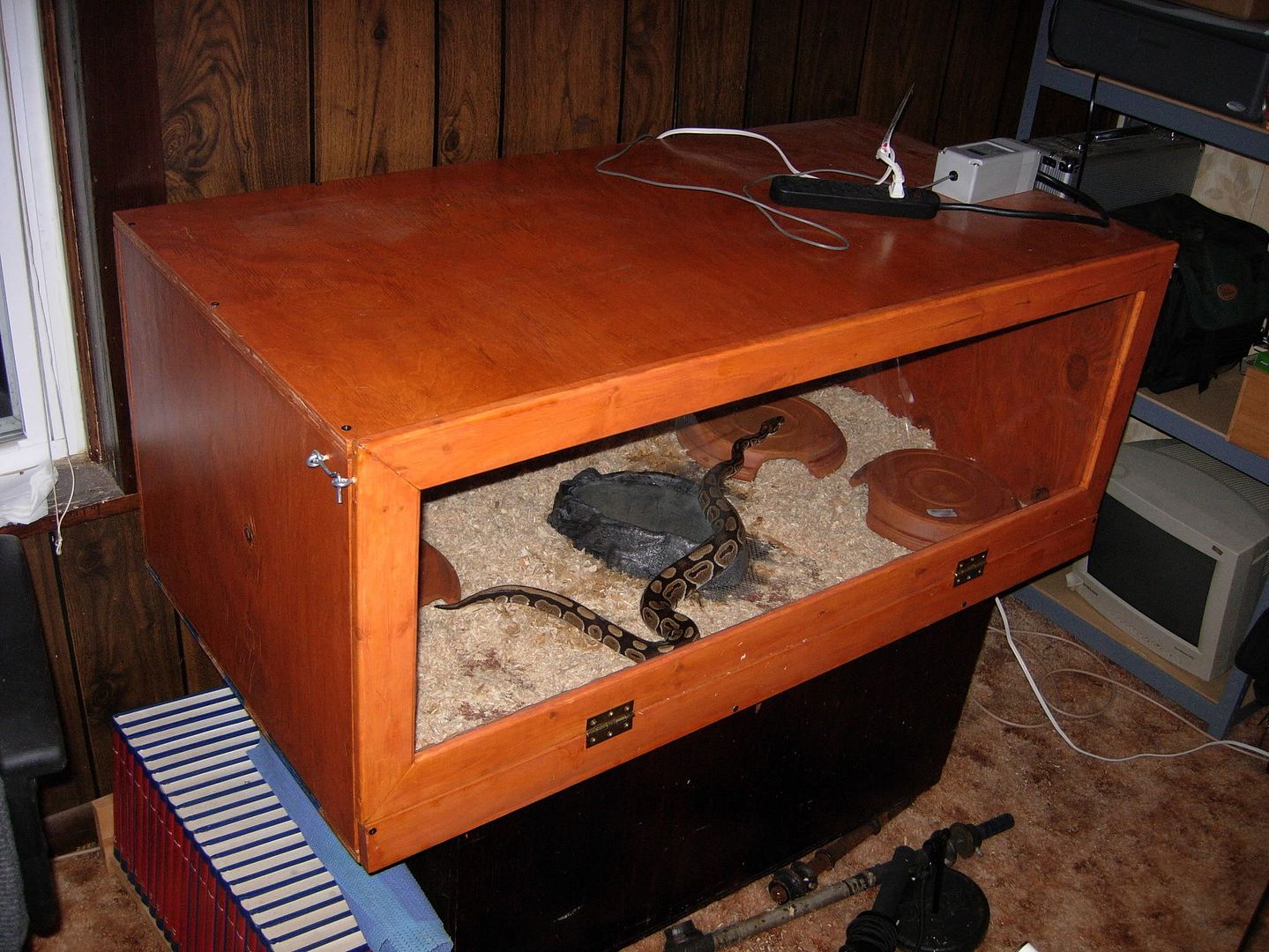 Custom 4'x2'x2' Cage, Ball Python, Okeetee Corn+enclosure